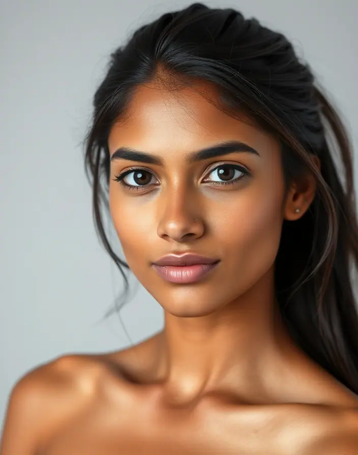 Before soft bridal glam